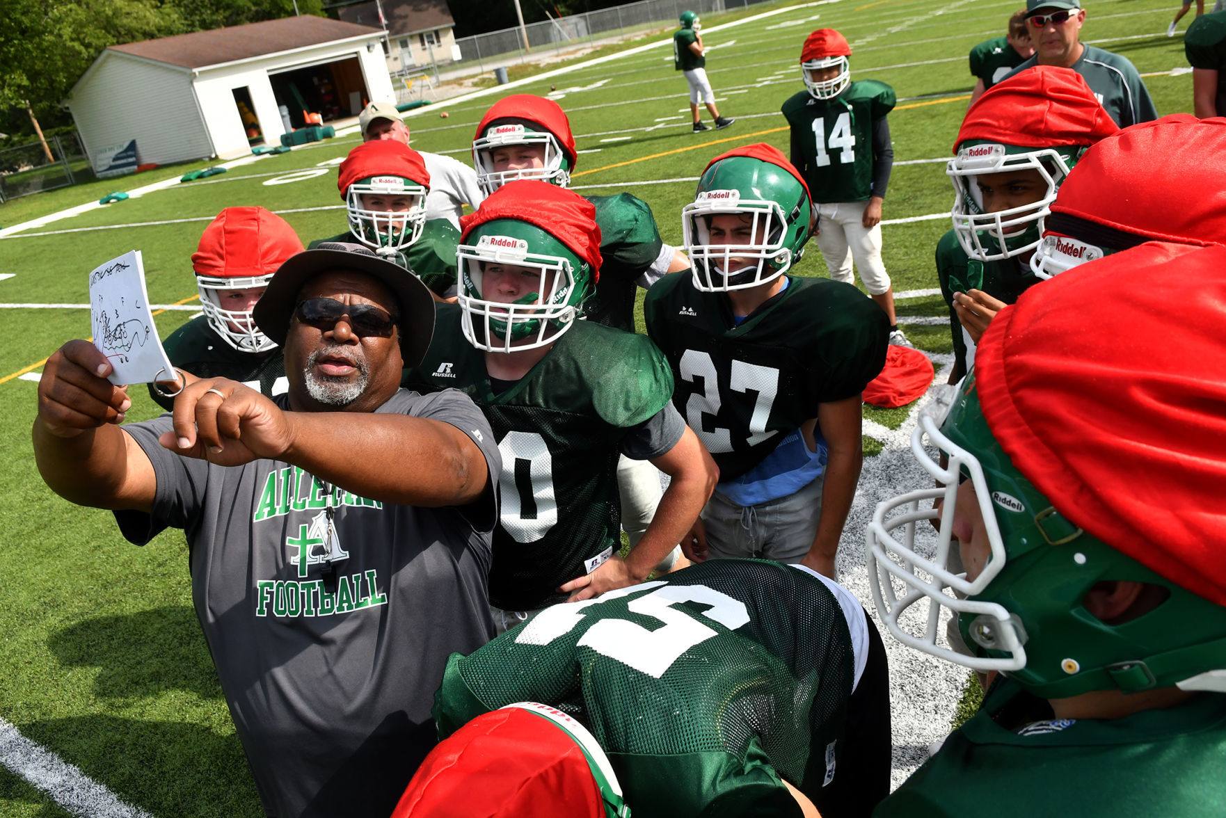 Alleman football practice